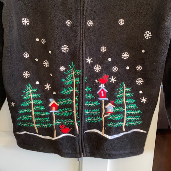 Vintage Fleece Winter Scene Jacket - Picture 2 of 8
